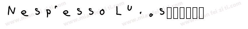 Nespresso Lucas字体转换